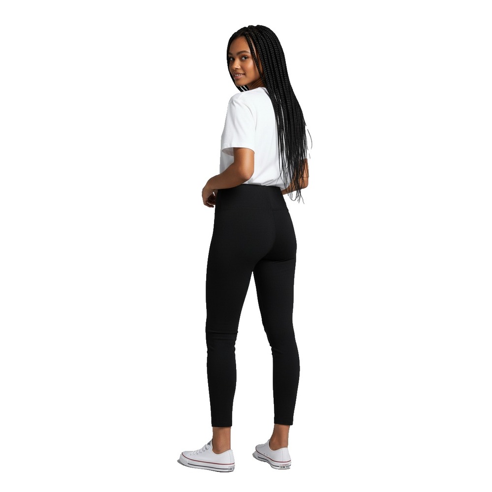 Time and Tru High Rise Leggings Women S Black 3-Pack Cotton Stretch Ankle 27 in - Picture 2 of 5